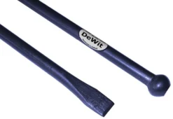 De Wit Stootijzer 100 X 2,8 Cm Geheel Rond Met Knop En Beitel