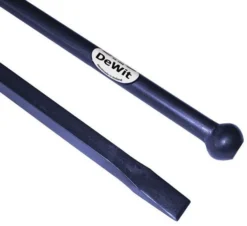 De Wit Stootijzer 140 X 2,8 Cm - Onderstuk 100cm Vierkant - Met Knop En Beitel