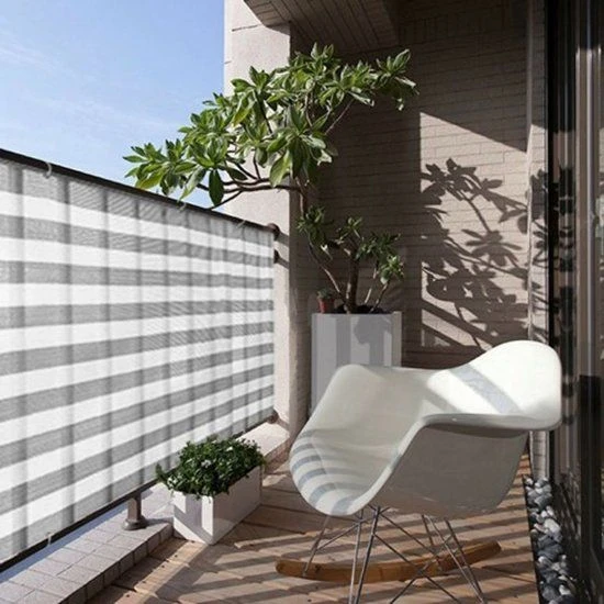 Balcona Balkondoek Grijs/wit - 90cm X 5m 1 Balcona Balkondoek Grijs/wit - 90cm X 5m