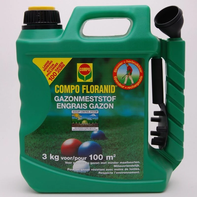 Floranid Gazon NPK 20-5-8(+2) 3kg COMPO 1 Floranid Gazon NPK 20-5-8(+2) 3kg COMPO