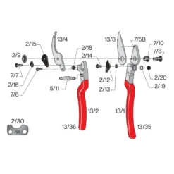 FELCO 13 Snoeischaar 9 FELCO 13 Snoeischaar -Tuinieren Winkel felco 13 snoeischaar onderdelen tekening