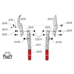 FELCO 22 Takkenschaar 84cm -Tuinieren Winkel felco 22 onderdelen tekening