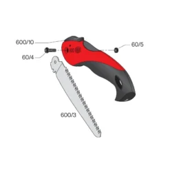 FELCO 600/3 Zaagblad -Tuinieren Winkel felco 600 snoeizaag onderdelen tekening 1