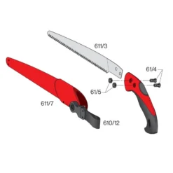 FELCO 611 Trek- En Boomzaag 33cm Met Houder -Tuinieren Winkel felco 611 trek en boomzaag onderdelen tekening
