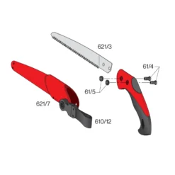 FELCO 621 Trek- En Boomzaag 24cm Met Houder -Tuinieren Winkel felco 621 trekzaag onderdelen tekening