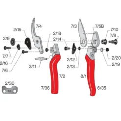 FELCO 8 Snoeischaar -Tuinieren Winkel felco 8 onderdelen tekeningen