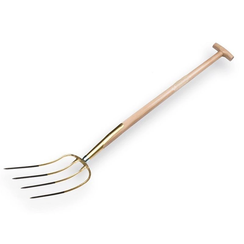 Offner Mestvork 4 Tands Brons Met Veerbus En T-steel 85cm 1 Offner Mestvork 4 Tands Brons Met Veerbus En T-steel 85cm