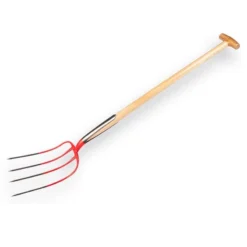 Offner Mestvork 4 Tands Rood Met Dubbele Veren En T-steel 100cm