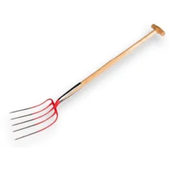 Offner Mestvork 5 Tands Rood Met Dubbele Veren En T-steel 85cm