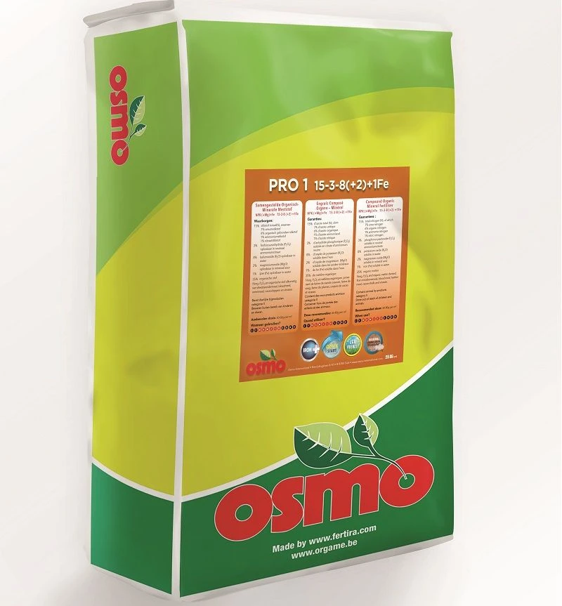 PRO 1 NPK 15-3-8(+2)MgO +1Fe OSMO 25kg - Gazon Onderhoud 1 PRO 1 NPK 15-3-8(+2)MgO +1Fe OSMO 25kg - Gazon Onderhoud
