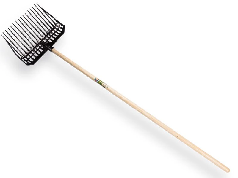 Allesruimer / Paardenvijgvork Kunststof Met Houten Steel 150cm 2 Allesruimer / Paardenvijgvork Kunststof Met Houten Steel 150cm - Afbeelding 2