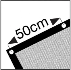 Cover PE Aanhangergaasnet / Gaaskleed Zwart 250x400cm 8 Cover PE Aanhangergaasnet / Gaaskleed Zwart 250x400cm -Tuinieren Winkel picto ogen om de 05 meter hekwerkkleed 1