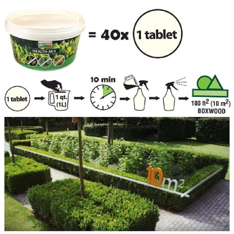 TopBuxus Health-Mix - 100 Tabs - Tegen Buxusschimmel 3 TopBuxus Health-Mix - 100 Tabs - Tegen Buxusschimmel - Afbeelding 3